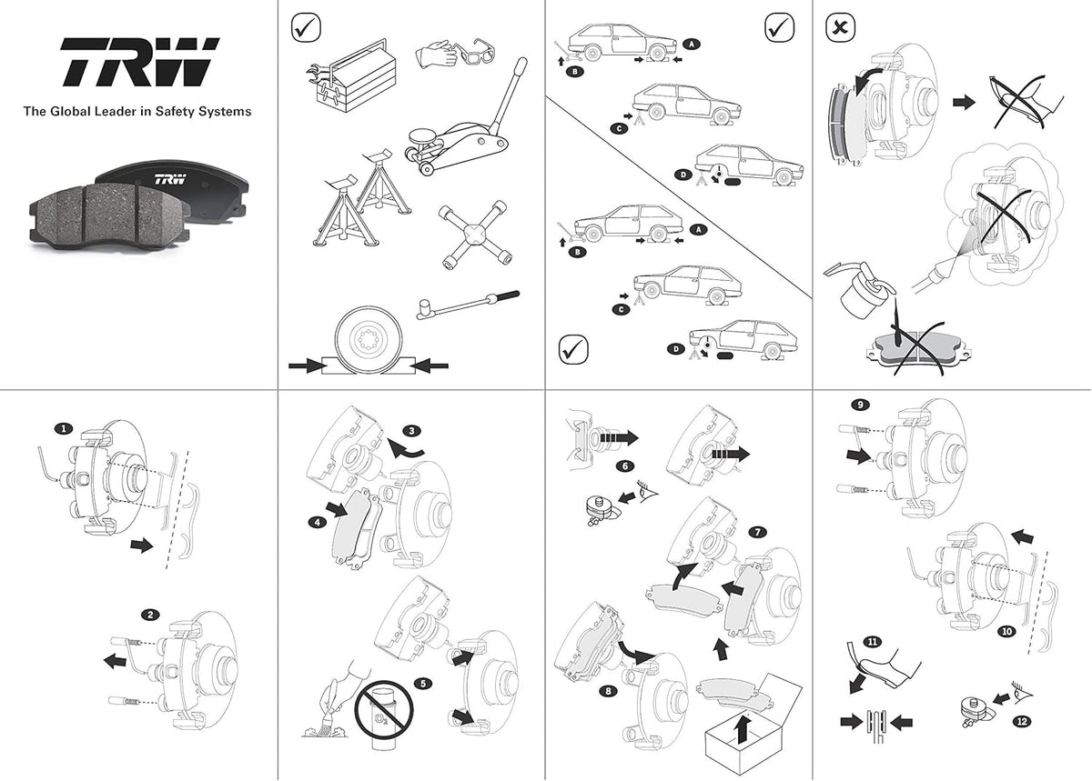 Disc Brake Pad Set, Front, Pack of 2 T1782