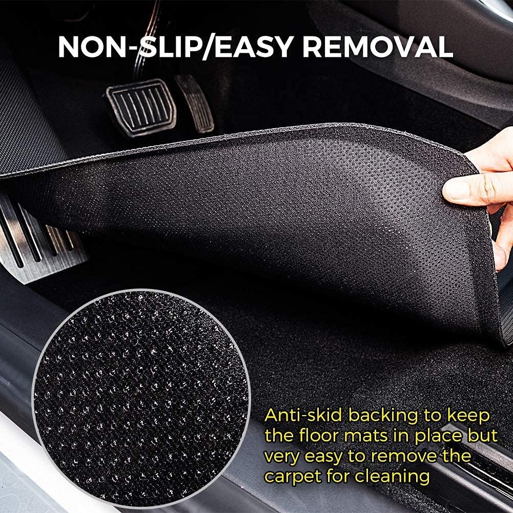 Floor Mats for Tesla Model 3, All Weather Anti-Slip Waterproof Floor Liners, 3 Pieces/Set W214