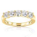 14K Yellow Gold Moissanite Bridal Wedding Band N5989