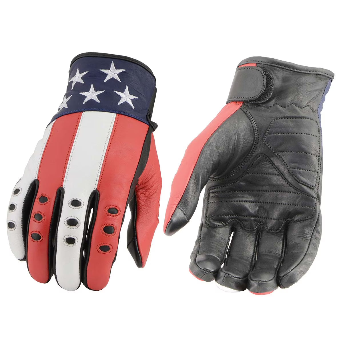 Black Leather Motorcycle Gloves N763865