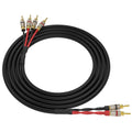 Black Gold Plated Locking Banana Speaker Cable 15 Feet F7841