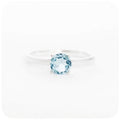 Topaz Solitaire Ring 925 Sterling Silver Gemstone Jewelry E669