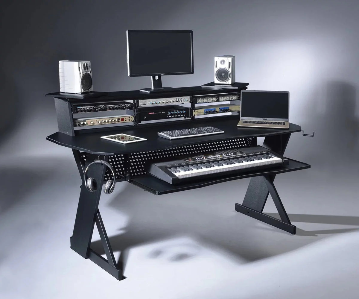 Music Recording Studio Desk Workstation with 3 x 4U Rack Y169694