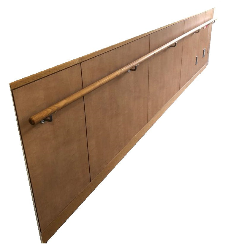 Solid Wood Wall Handrail 3 FT Long 2.0" Diameter Round Silver W17728