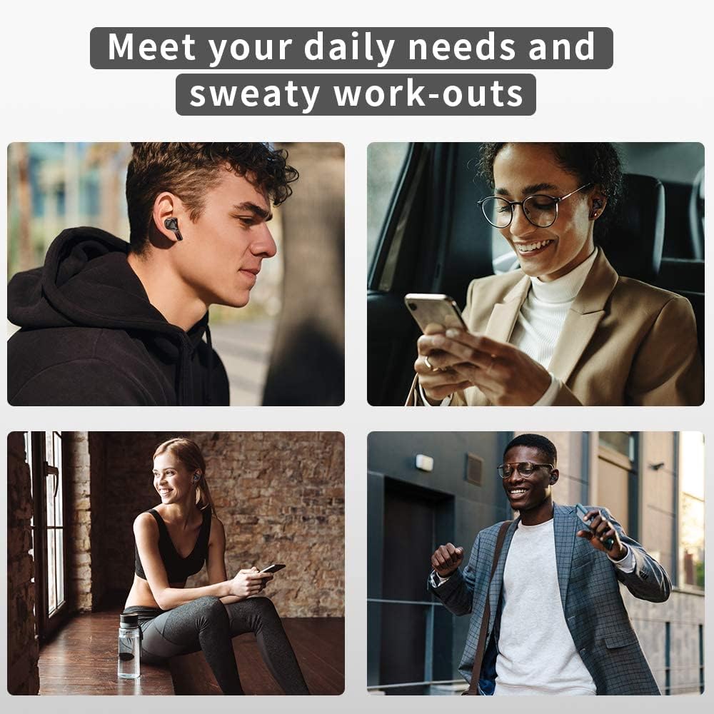 True Wireless Earbuds with Noise Cancelling Microphones, USB C, 40H Playtime, Pack of 2 G5308