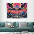 UFO Astronaut Galaxy Space Wall Art Tapestry G893