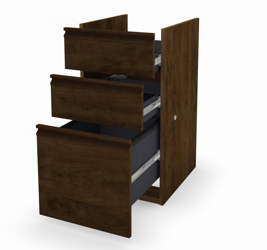 Bordeaux Graphite Pedestal Desk N81965