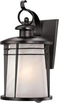 Weathered Bronze Steel White Alabaster Glass Exterior Wall Lantern G3745