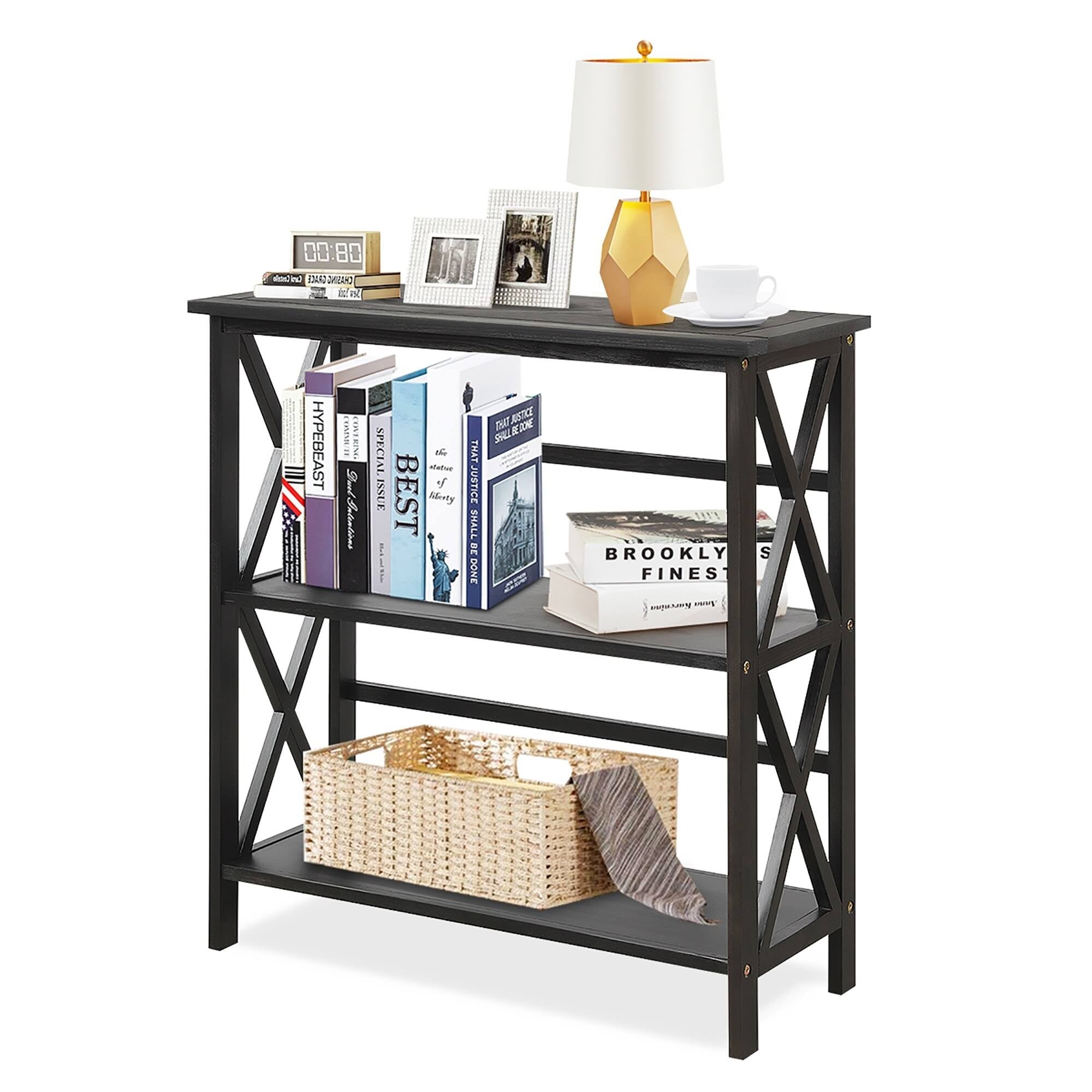 3-Tier Wooden Open Shelf Bookcase I312340