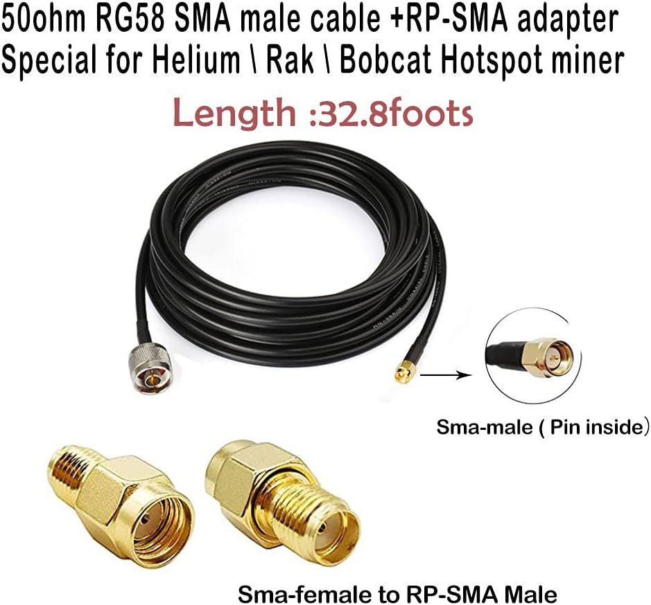 12dbi Omni-Directional Outdoor LoRa Antenna 824-960MHZ 868mhz 915mhz with 32ft SMA Cable Z15371