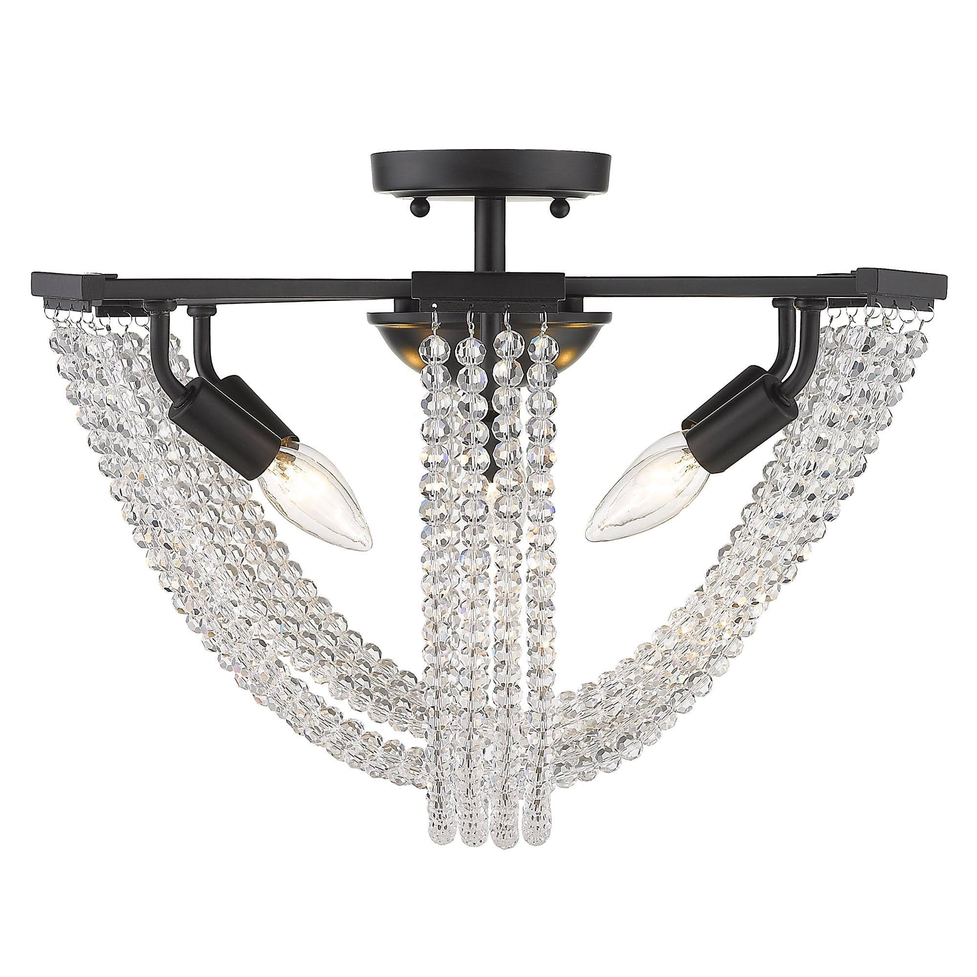 6 Light Semi-Flush Matte Black U10541