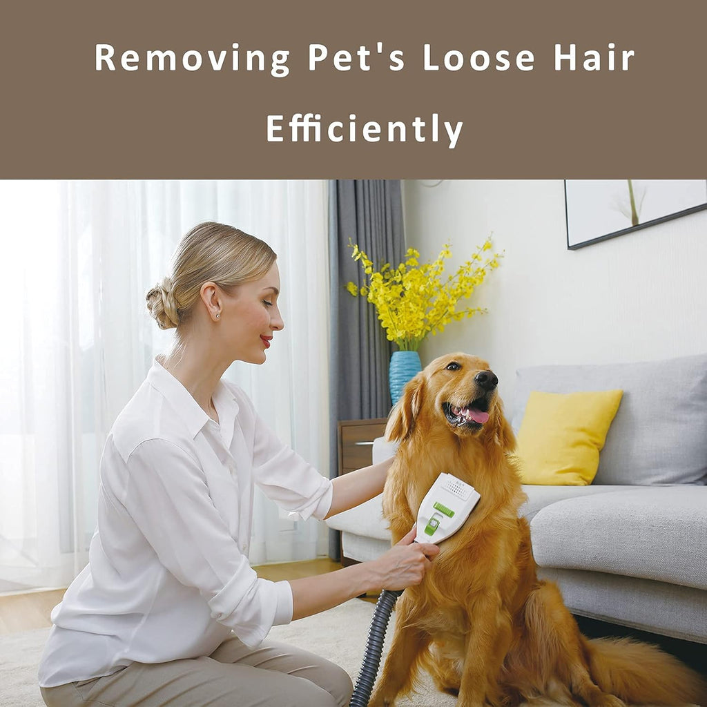 Cordless Pet Vacuum Cleaner with Grooming Brush, Stainless Comb Teeth Shedding Tool Kit J99791