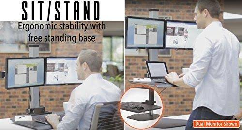 Three Monitor Sit-Stand Desk Workstation A581668