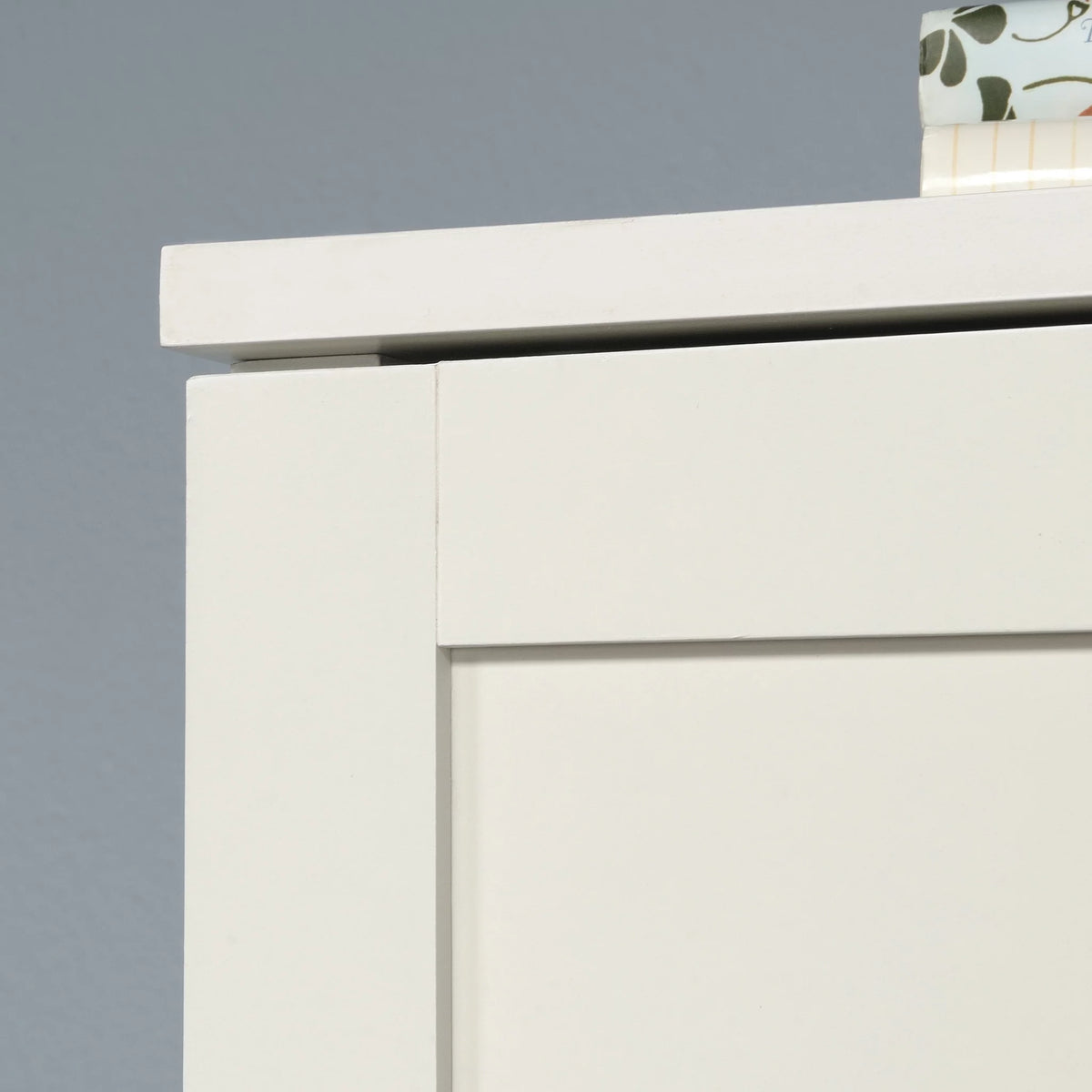 Wood Storage Cabinet, White Finish B3192