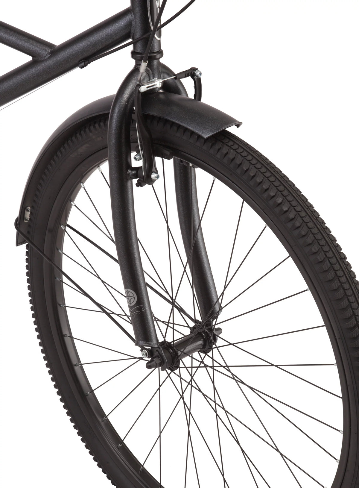 Men's cruiser bike, 29-inch wheels, 7 speeds, black H354974