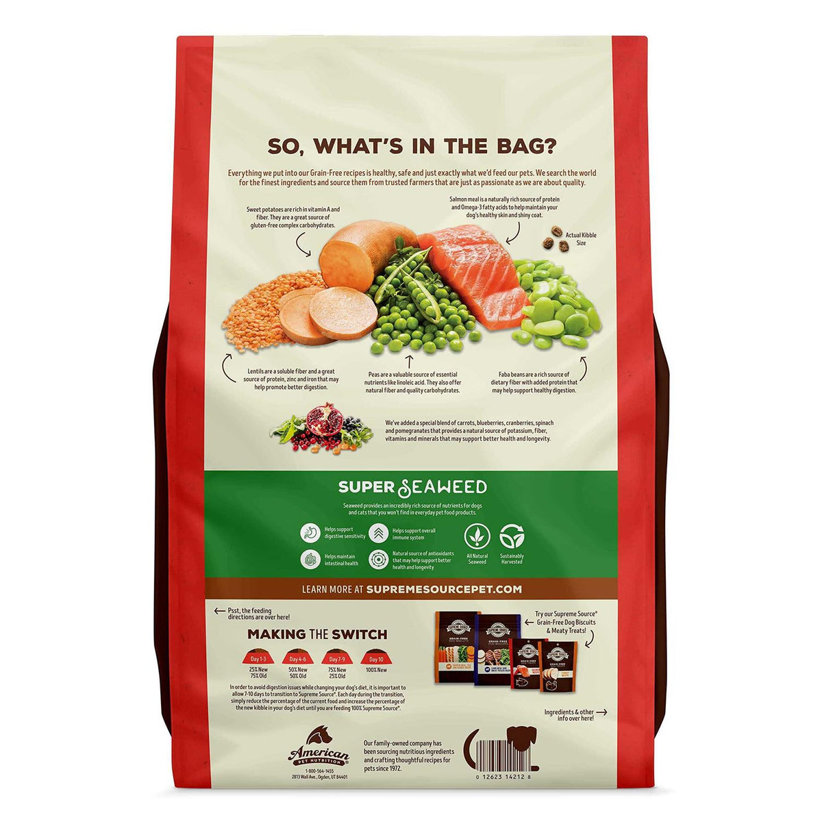 Grain Free Meal and Sweet Potato Recipe Dog Food I88367