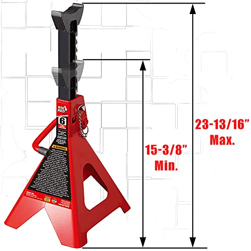 Steel Jack Stands 3 Ton Capacity Car Lifting Stand, 1 Pair B6976