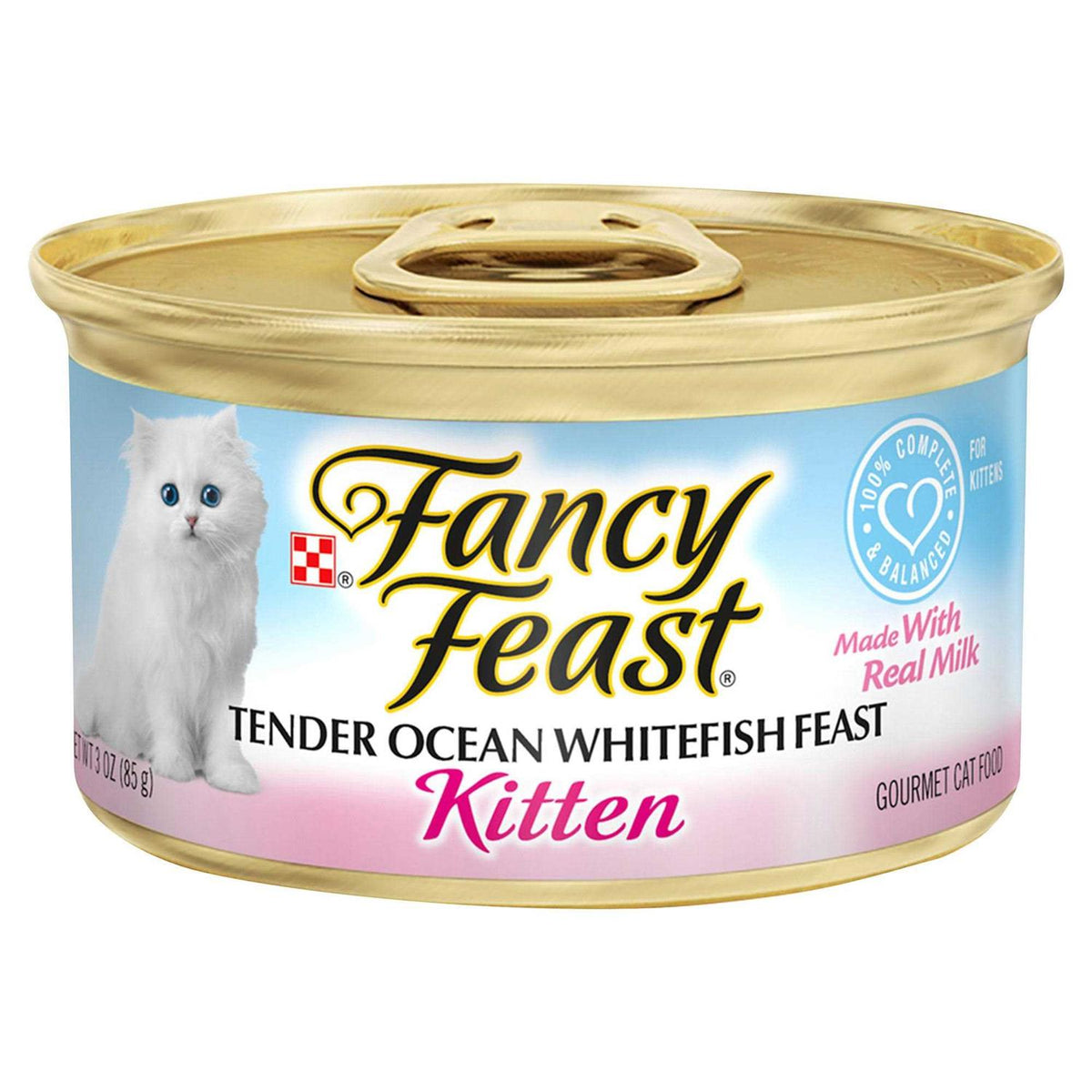 Purina Fancy Feast Tender Ocean Whitefish Feast Wet Cat &amp; Kitten Food - Pet Supplies online store