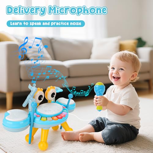 Drum Music Playset with Microphone W156