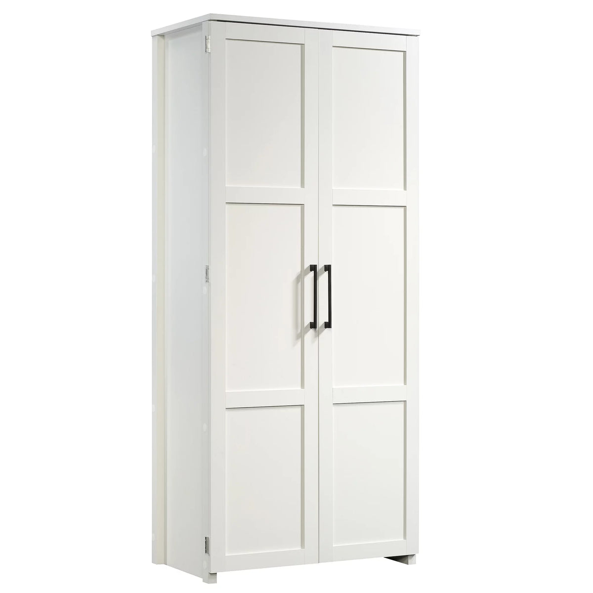 Wood Storage Cabinet, White Finish B3192
