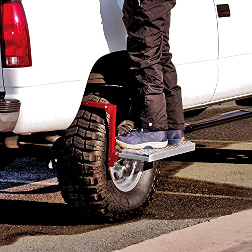 Heavy Duty Tire Step for Truck and SUV, Non-Slip Steel, Fold Flat I812