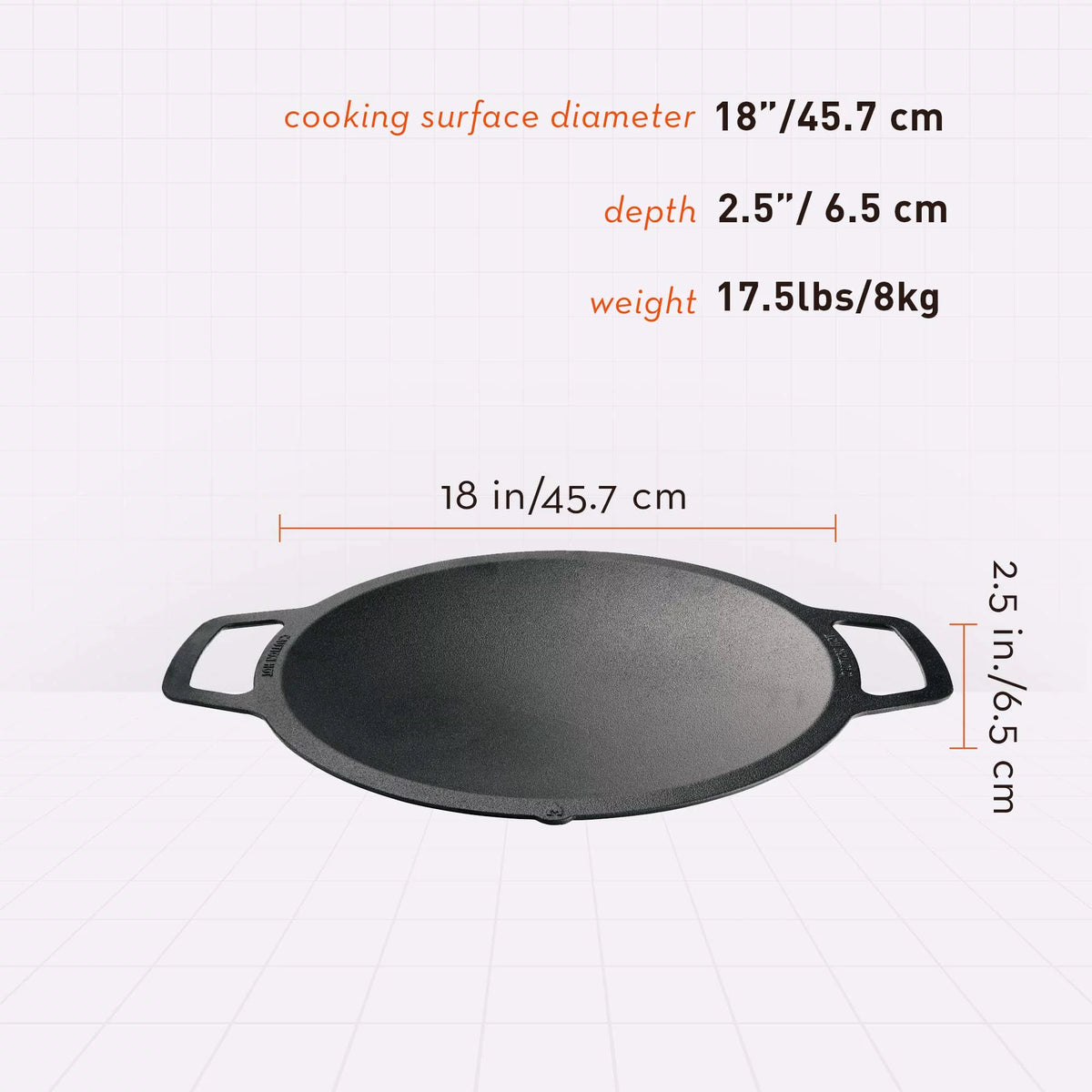 Cast Iron Wok Top for Fire Pit, 18 Inch Stir Fry Pan I356