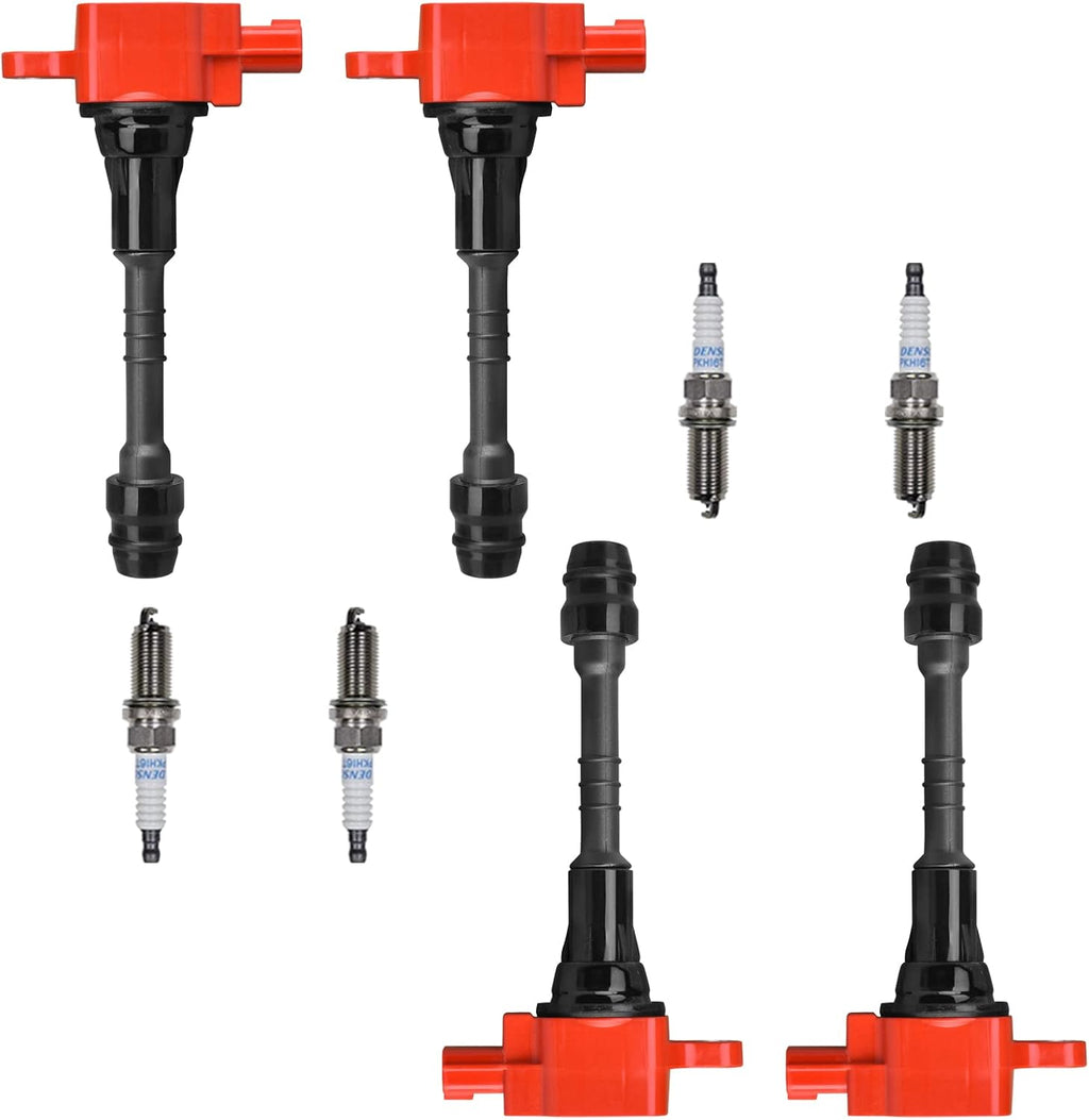 4pcs Racing Ignition Coil Pack and Platinum Spark Plug Compatible With Nissan Sentra 2002-2006 1.8L L4 T784148