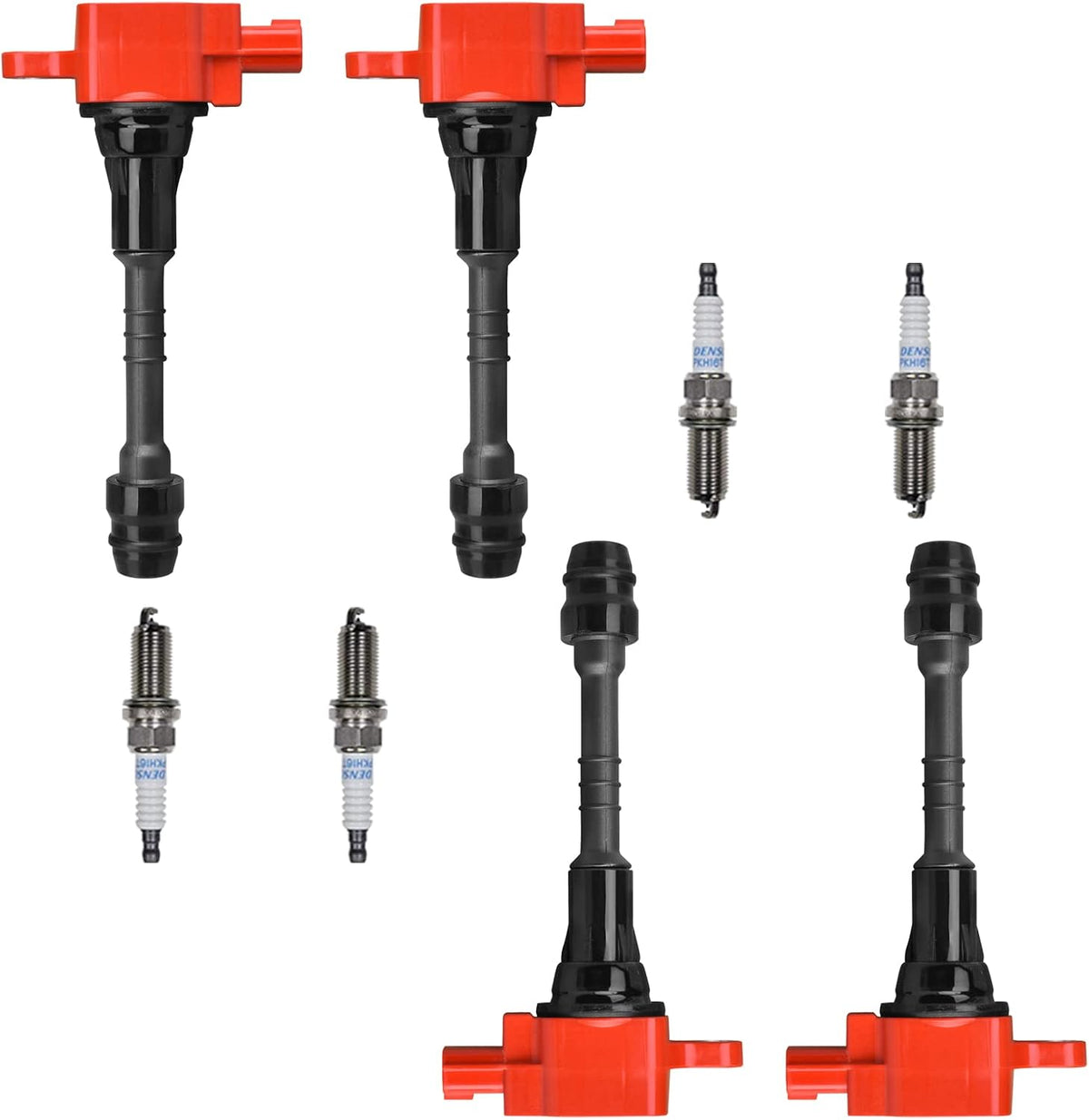 4pcs Racing Ignition Coil Pack and Platinum Spark Plug Compatible With Nissan Sentra 2002-2006 1.8L L4 T784148