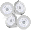 3.5” 2-Way Full Range Bluetooth Ceiling Wall Mount Speakers with LED Light Aluminum Frame Housing Z10075