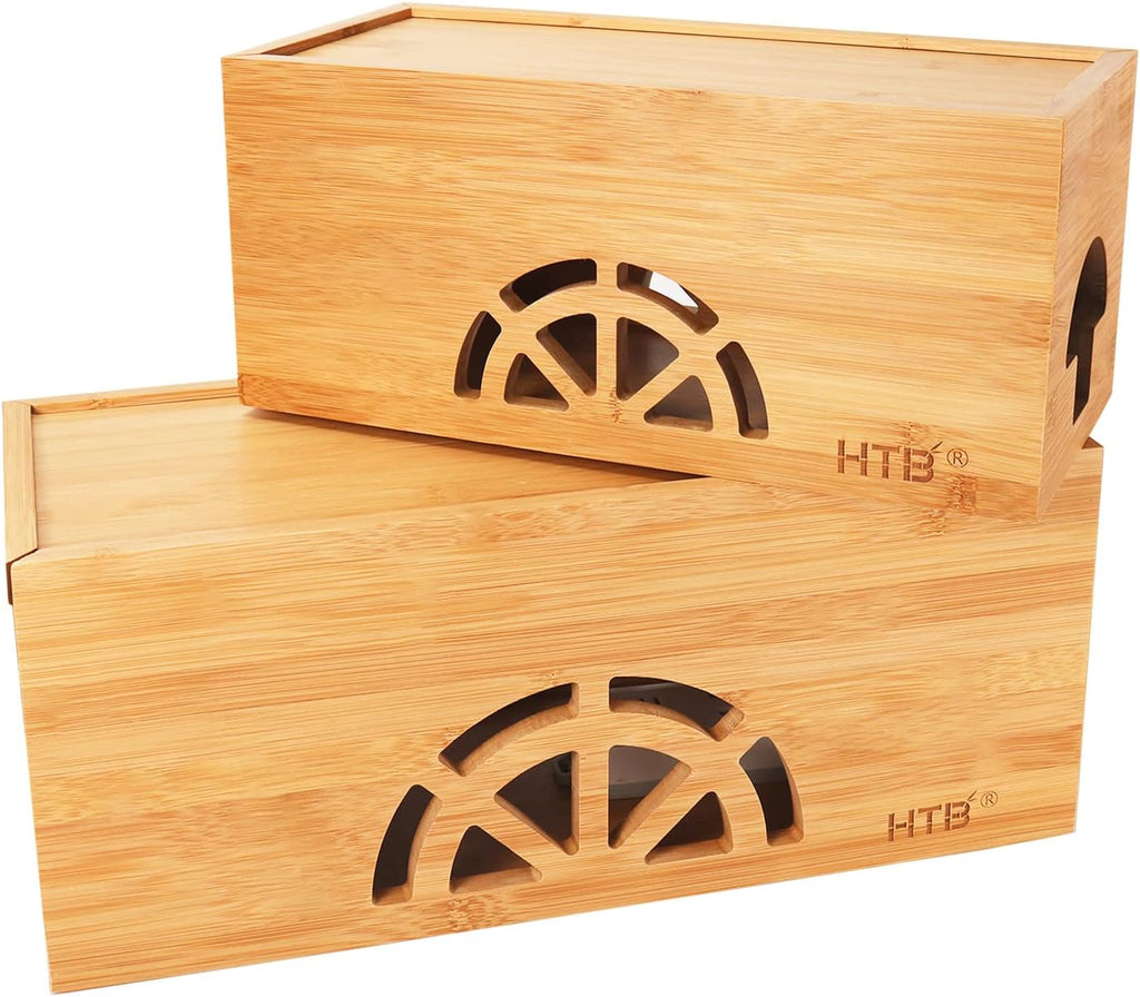 Bamboo Cord Organizer Box Set of 2 C112280