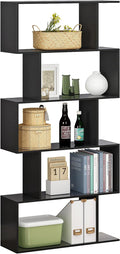 Black 5-Tier Wooden Bookshelf R35537