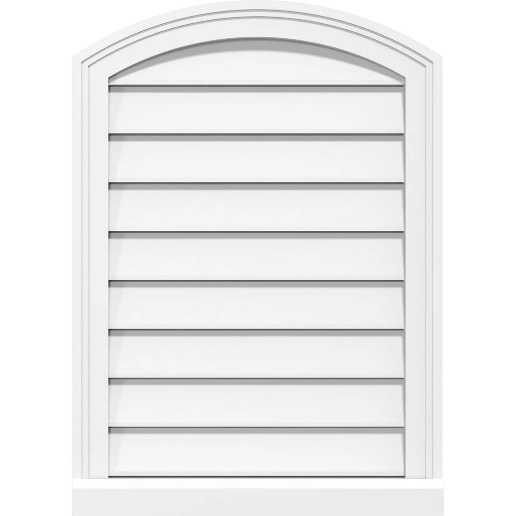 Arch Top Surface Mount PVC Gable Vent with Brickmould G2278