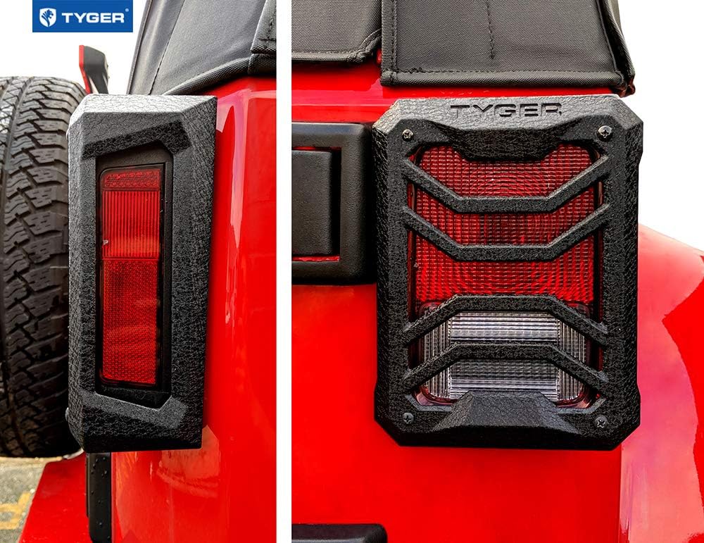 Tail Light Guards Pack of 2 Textured Black Cast Aluminum Alloy Y969738