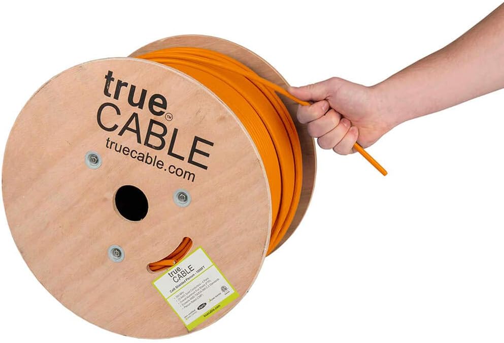 1000ft Yellow 23AWG Solid Bare Copper Bulk Ethernet Cable W773061