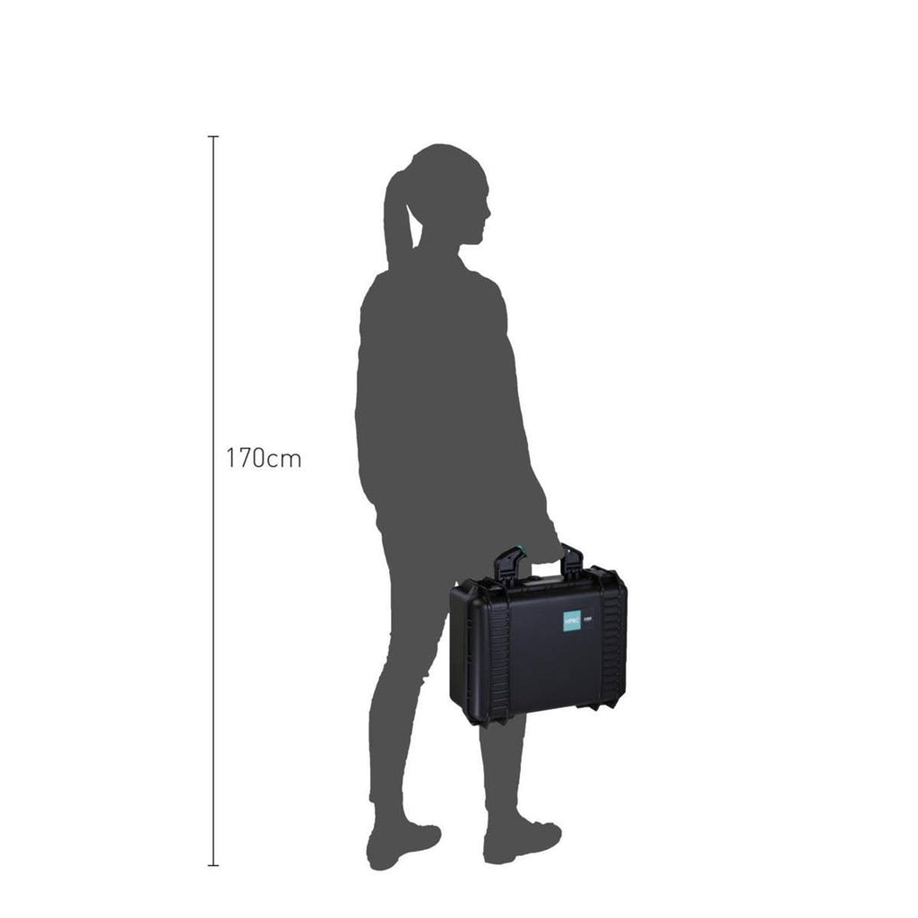 Hard Case with Foam (Black with Red Handle) J717