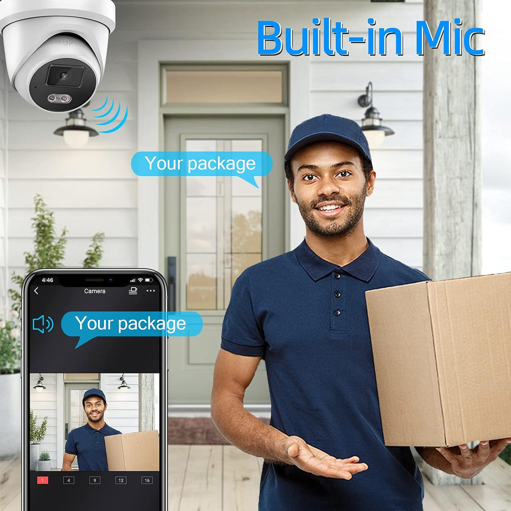 4K POE IP Camera with Built-in Microphone Q85457