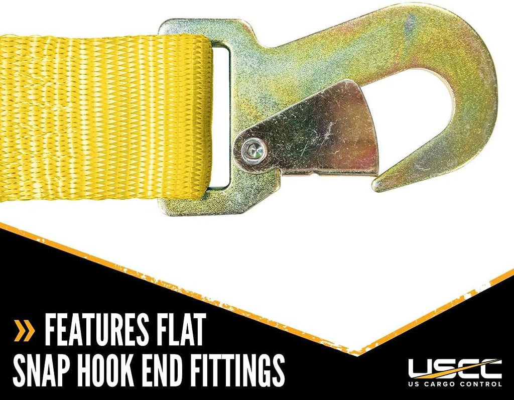 2 Inch x 12 Foot Ratchet Straps with Snap Hook, 4 Pack R896413