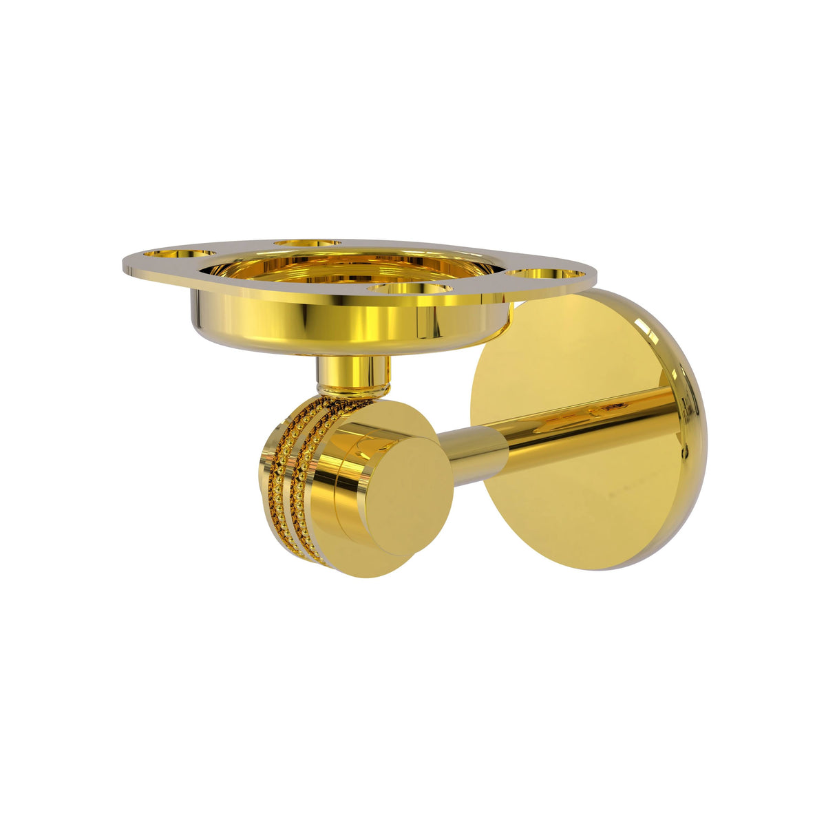 Polished Brass Toothbrush and Tumbler Holder C81647