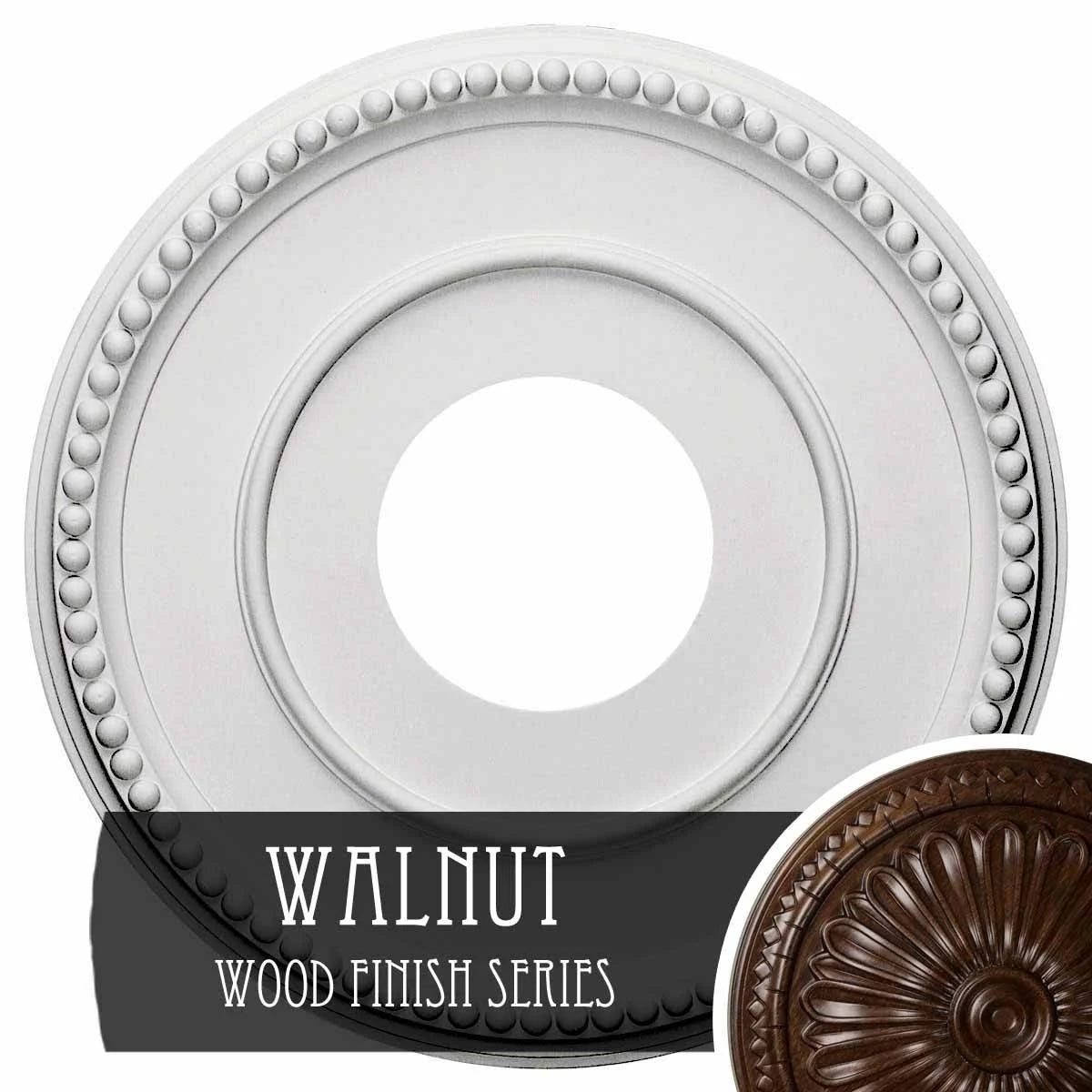 Walnut Hand-Painted Ceiling Medallion L688