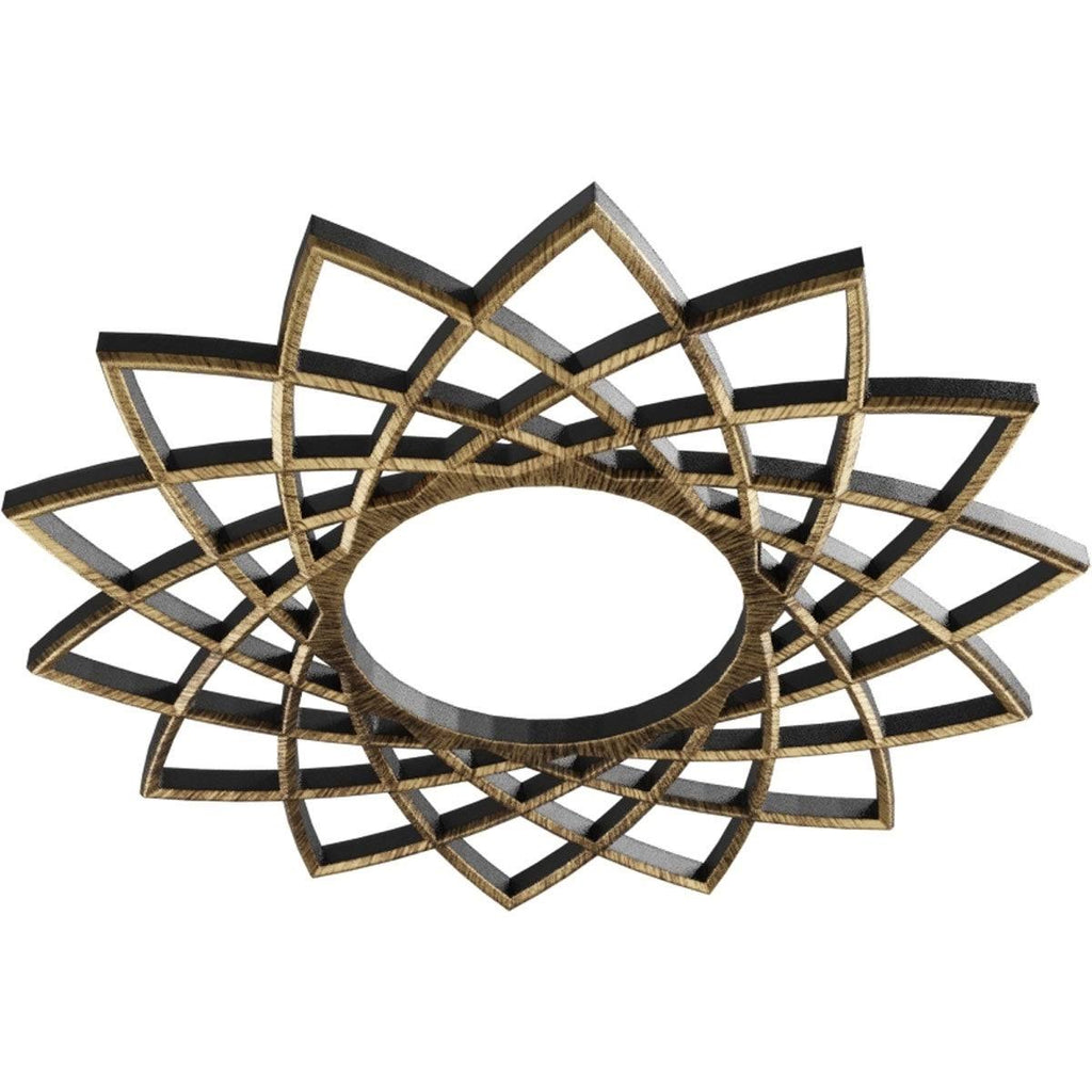 40x22OD x 15 3/8x22ID x 1x22P PVC Pierced Ceiling Medallion V1210