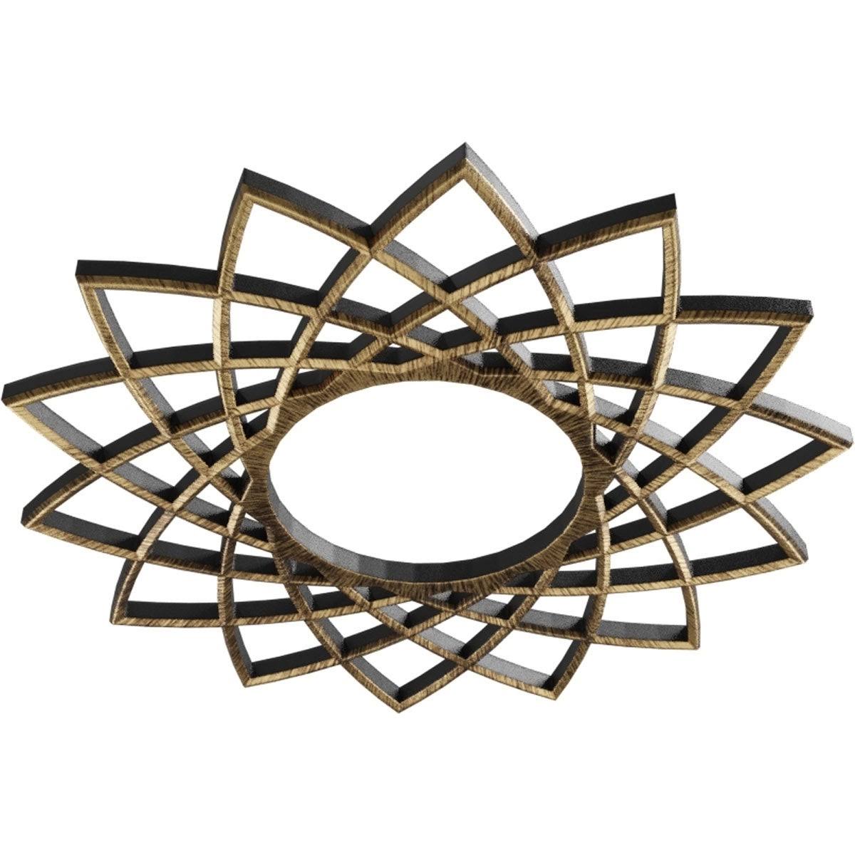 40x22OD x 15 3/8x22ID x 1x22P PVC Pierced Ceiling Medallion V1210