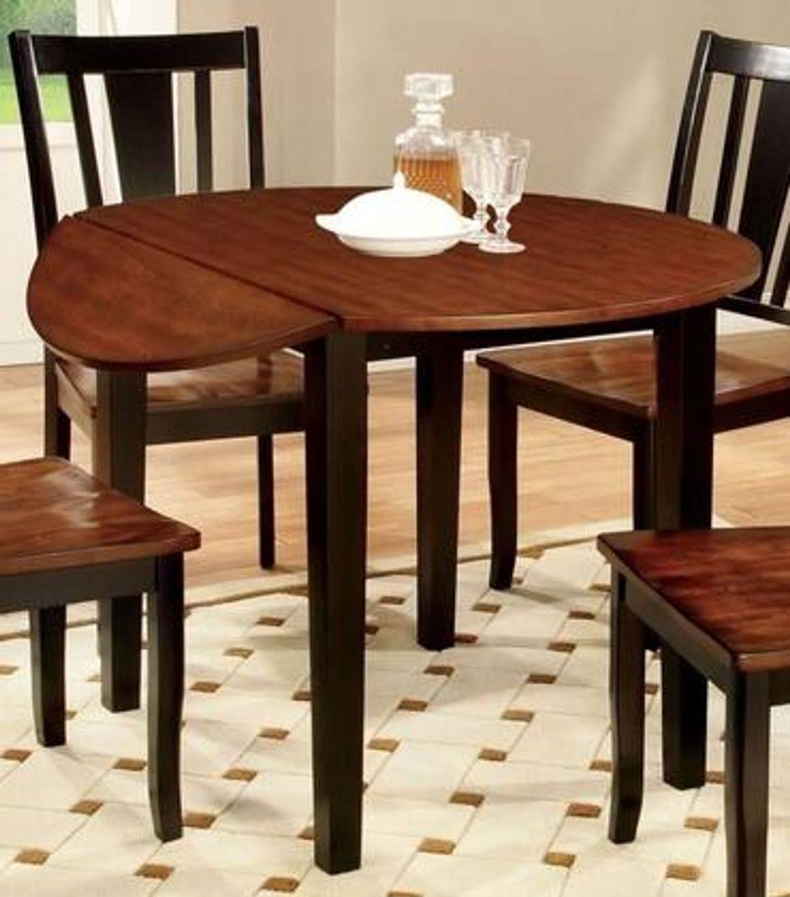Black Cherry Drop Leaf Round Table X464193