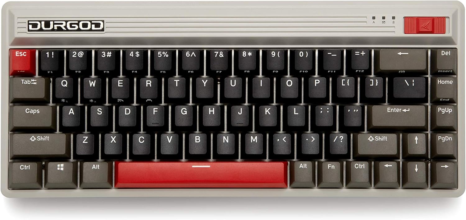 Mechanical Keyboard, 65% Layout, Doubleshot PBT, Wireless, Bluetooth 5.0, USB Type C, Cherry Red J857