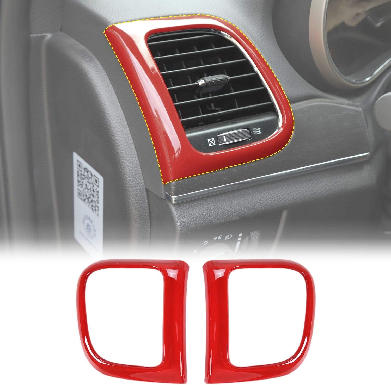 Center Console Air Condition Vent Trim Red M85551