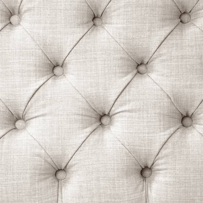 Beige Fabric Tufted Loveseat Bench Q573301