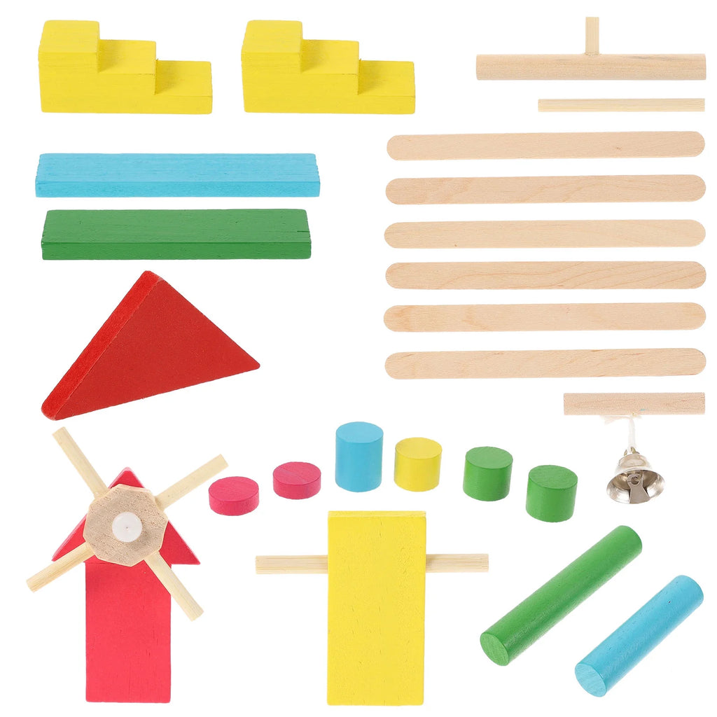 26Pcs Wooden Building Blocks Toys Kit J954820