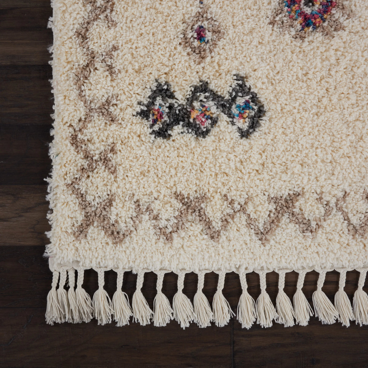 Ivory Shag Area Rug U755