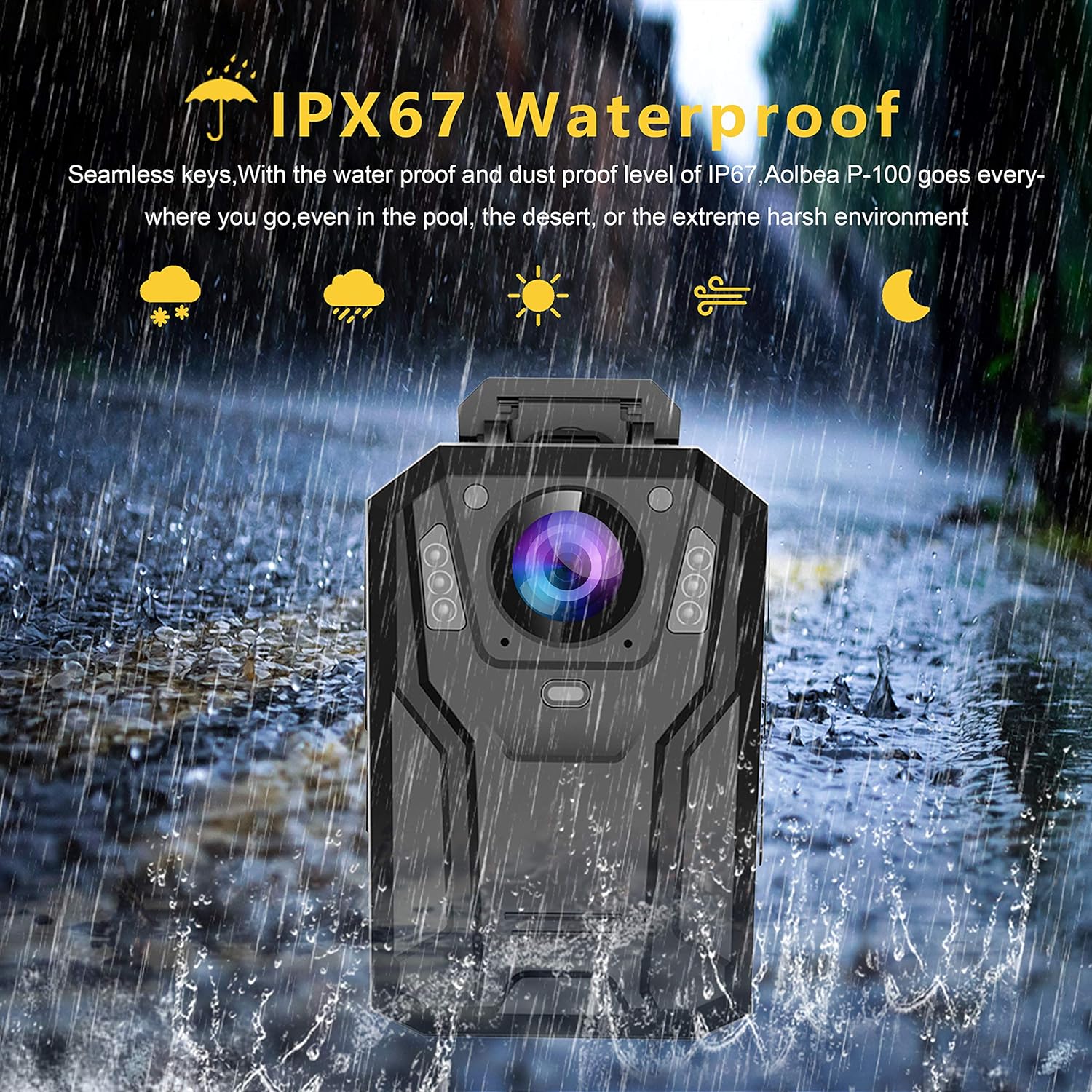Police Body Camera with Infrared Night Vision X683