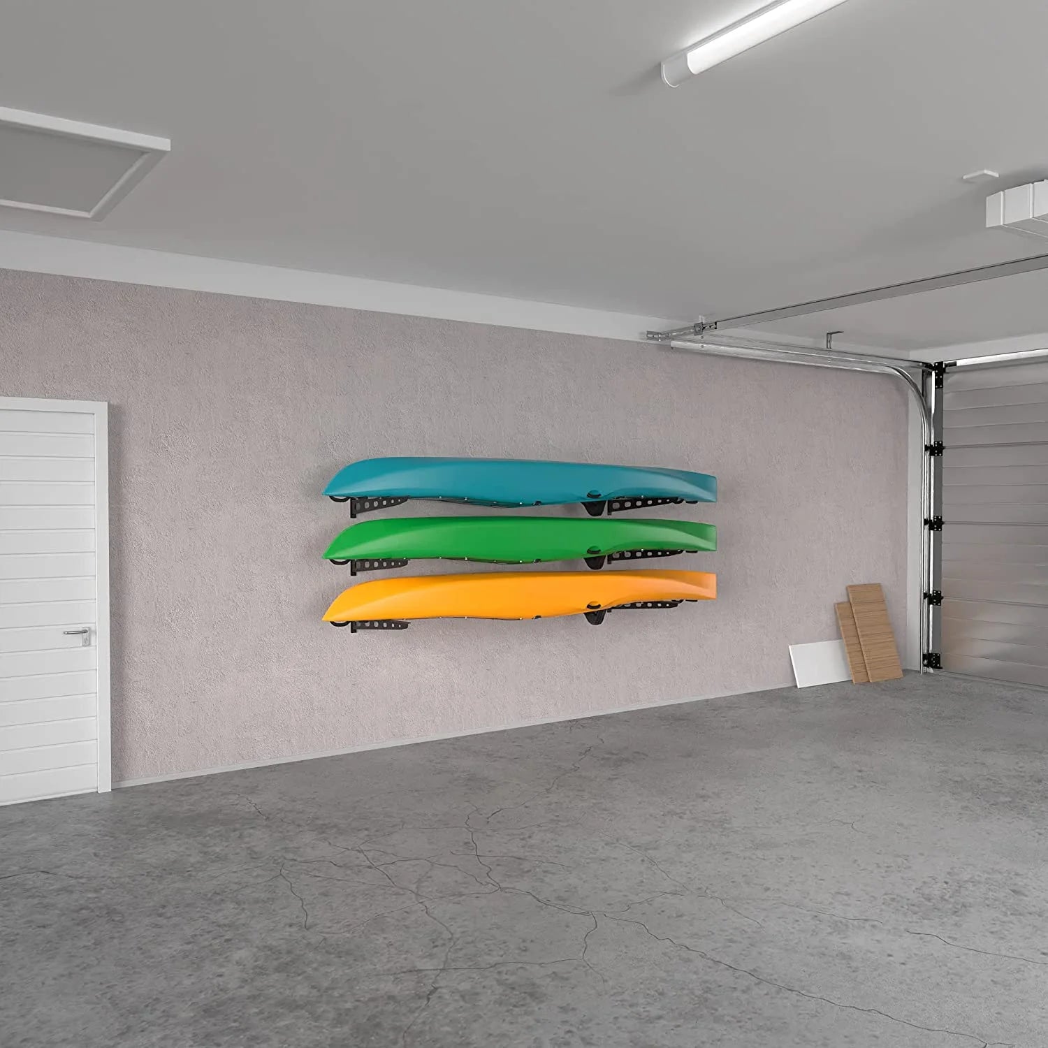 5 Pack Wall Mounted Kayak Rack 25" Arms E954984