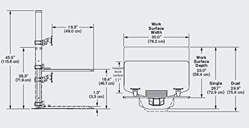 Three Monitor Sit-Stand Desk Workstation A581668